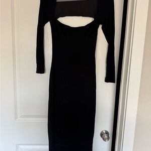 Elegant Black Long Sleeve Dress